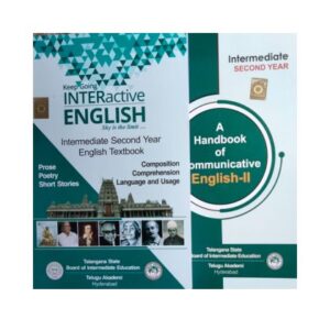 Intermediate English 2 Year Text book with Hand Book By Telugu Academy